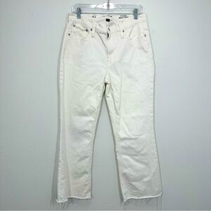 J. Crew Women's Size 31 9" demi-boot crop jean in‎ white wash NWOT Preppy Summer